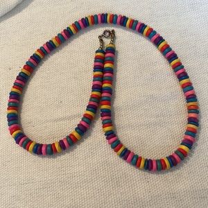 HANDMADE VINTAGE WOOD BEAD NECKLACE